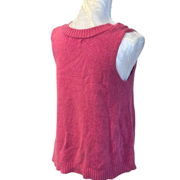 Anthropologie Pink Knit Top Womens Sz XS V Neck Sleeveless Flowy Summer Boho - Picture 4 of 16